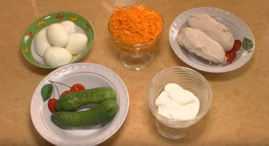 Как готовить салатик с курицей и корейской морковью
