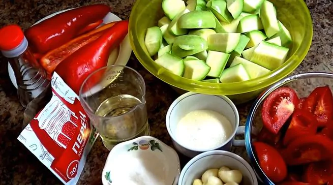 Рецепт аджики из кабачков на зиму - Ингредиенты