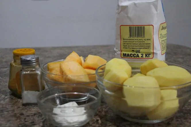 картофельные оладьи из сырой квртошки и тыквы